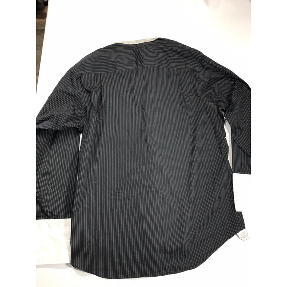 Donald J Trump Shirt Mens Size 17 1/2 Black White Signature Collection Flip Cuff - Picture 8 of 10